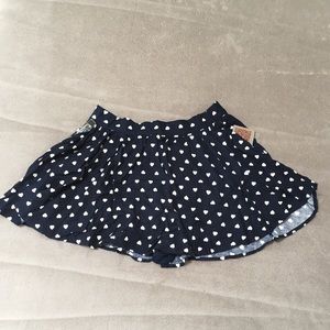 Women’s Navy/white Heart Print SKORT Large